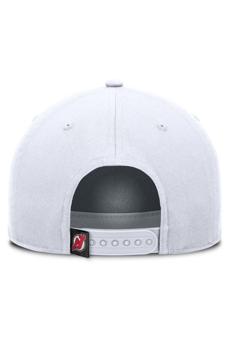 Men's Fanatics White New Jersey Devils Rope A-Frame Adjustable Hat, Alternate, color, White