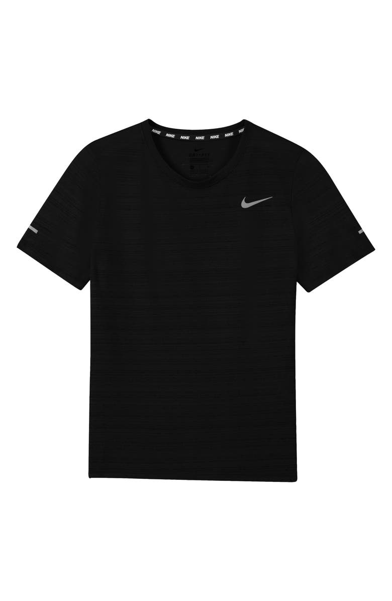 Nike Kids' Dri-FIT Miler Training T-Shirt, Main, color, Black