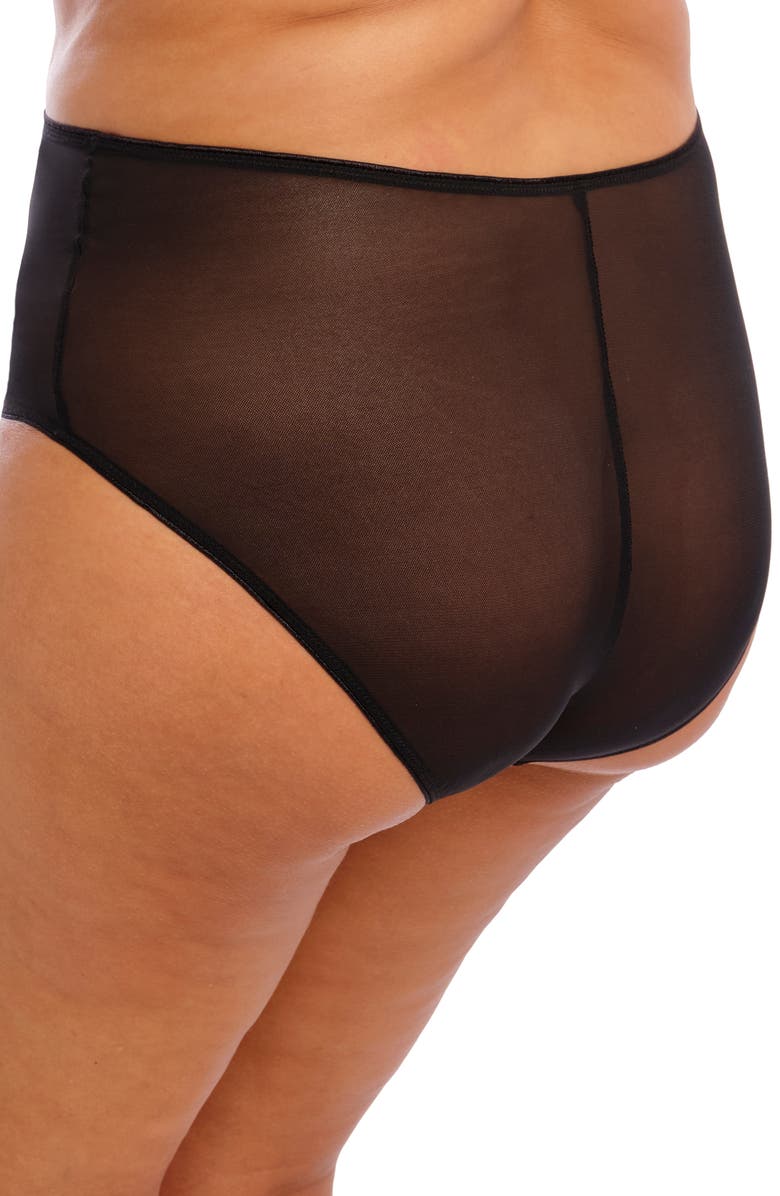 Elomi Matilda Full Figure Embellished Briefs, Alternate, color, Black