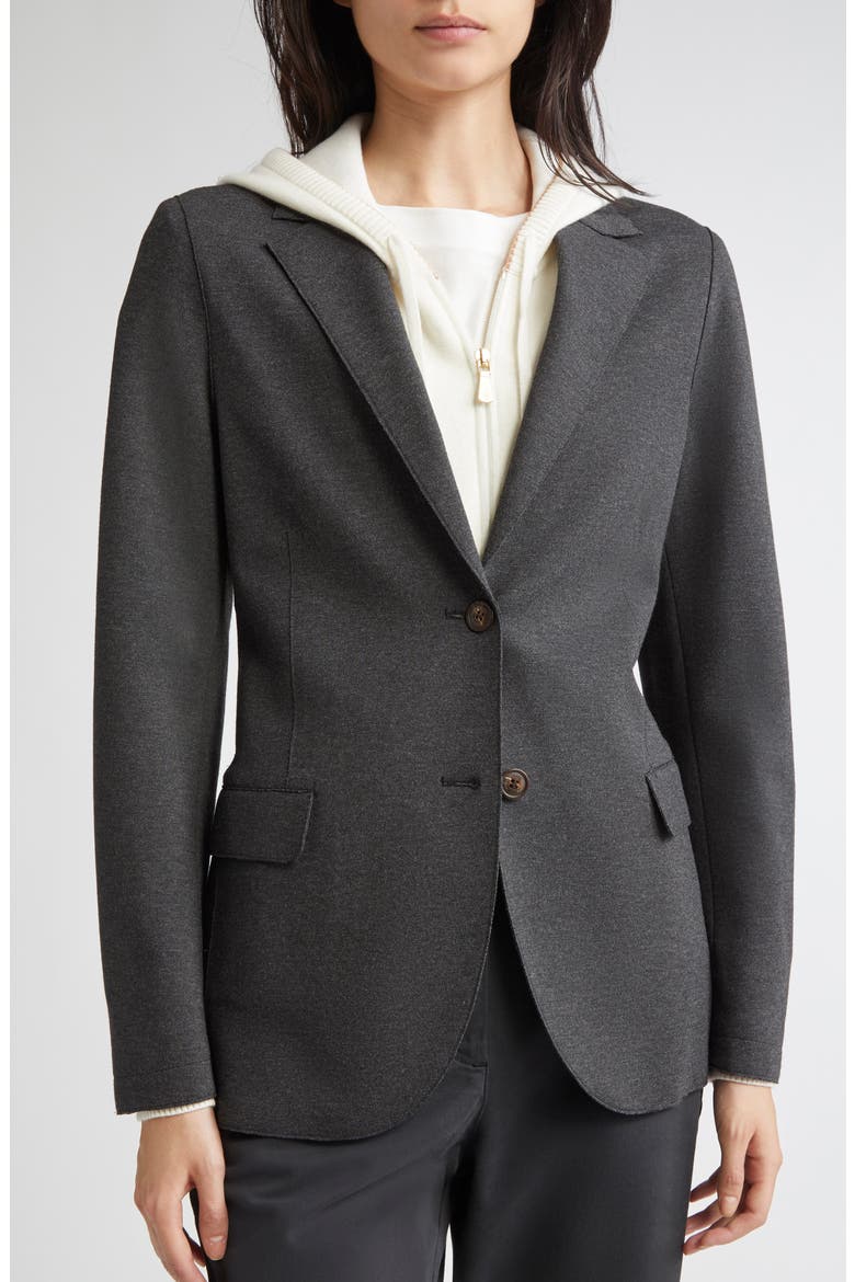 Single Breasted Soft Jacket, Alternate, color, 15 SMOKE GRAY MELANG