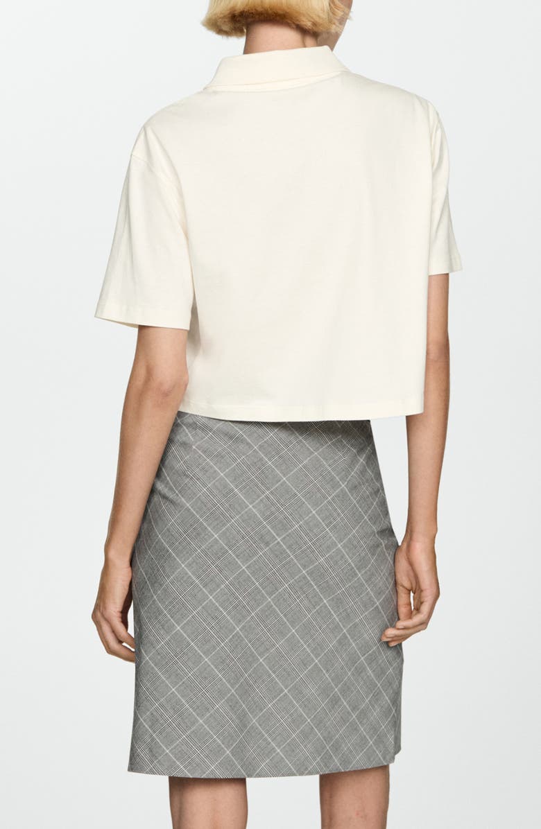 MANGO Stripe Detail Crop Polo, Alternate, color, 