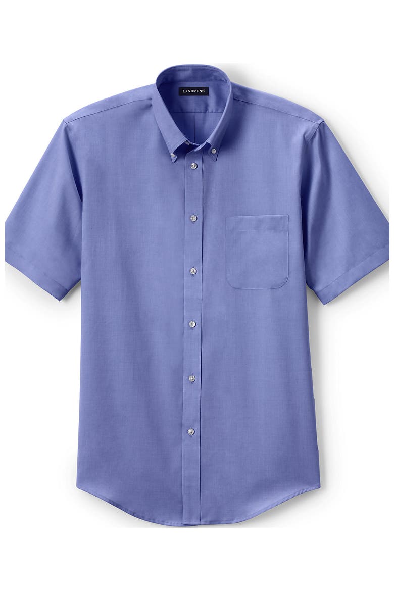 School Uniform  Short Sleeve No Iron Pinpoint Dress Shirt, Alternate, color, French Blue