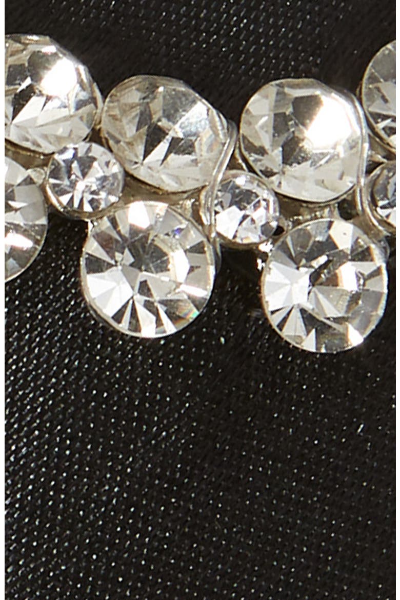 Crystal Buckle Satin Headband, Alternate, color, BLACK