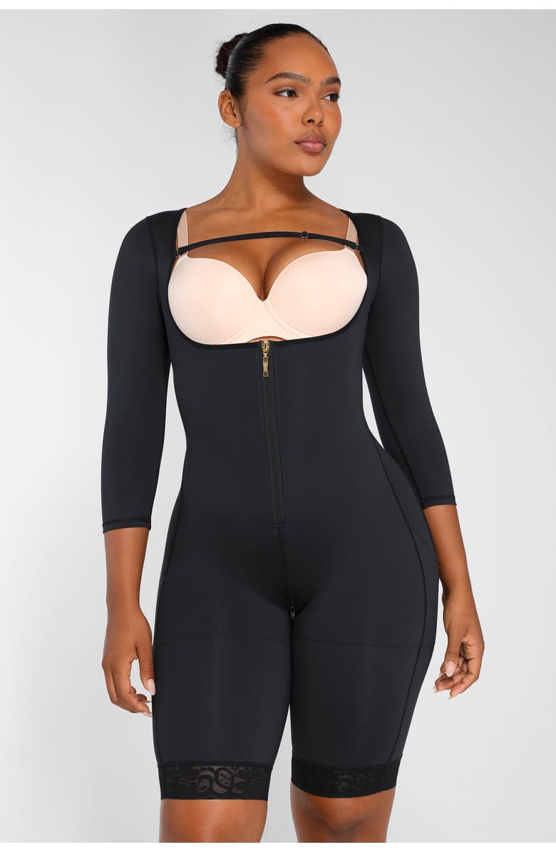 Shapellx AirSlim Open Bust Butt-Lifting Bodysuit, Alternate, color, Elegant Black