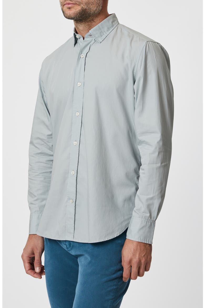Luxe Twill Button-Up Shirt, Alternate, color, PEARL BLUE