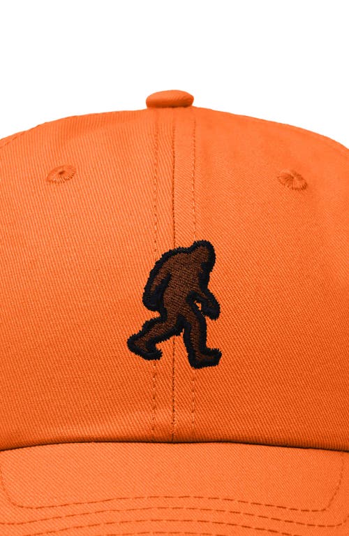Dalix Sasquatch Embroidered Dad Hat In Orange