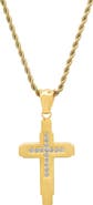 STEELTIME Men's Elongated Cross Pendant Necklace