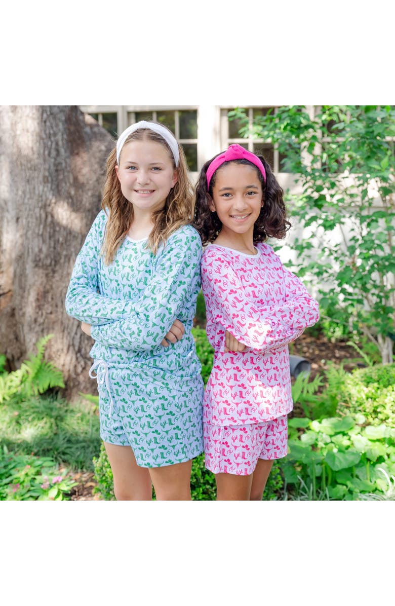 Lila and Hayes Sophie Girls' Short Set, Alternate, color, Wild West Pink