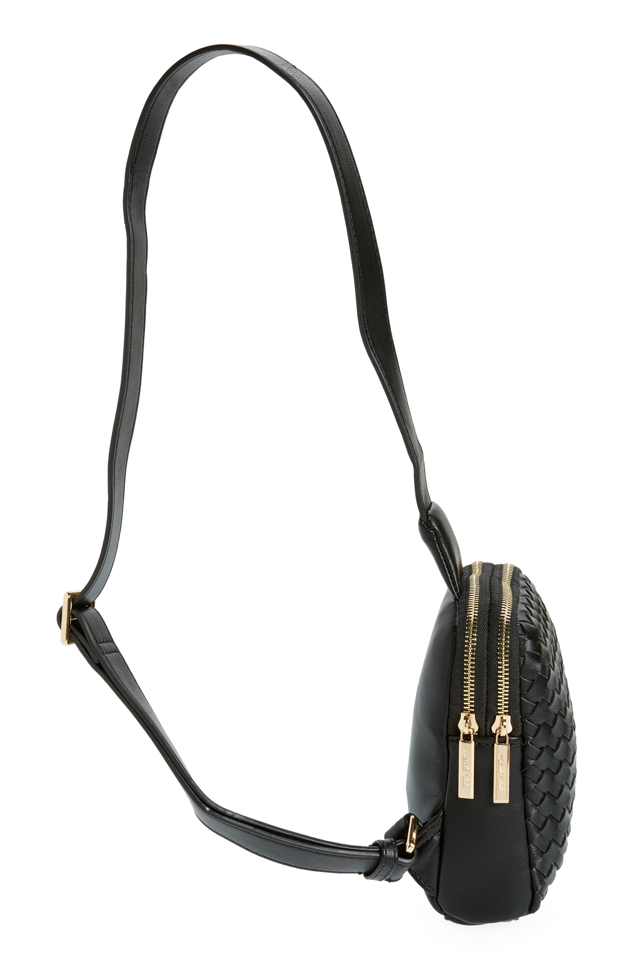 Mali + Lili Haley Basket Weave Vegan Leather Sling Bag, Alternate, color, 