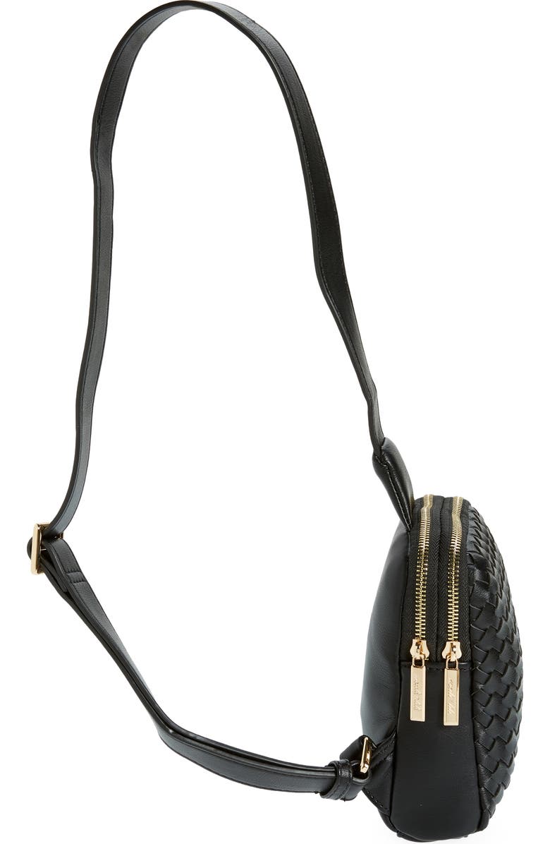 Mali + Lili Haley Basket Weave Vegan Leather Sling Bag, Alternate, color,