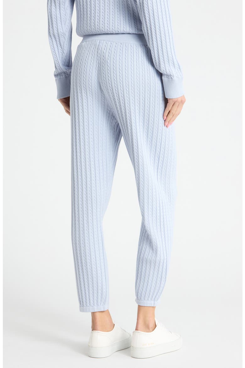 Cable Knit Joggers, Alternate, color, BLUE HAZE