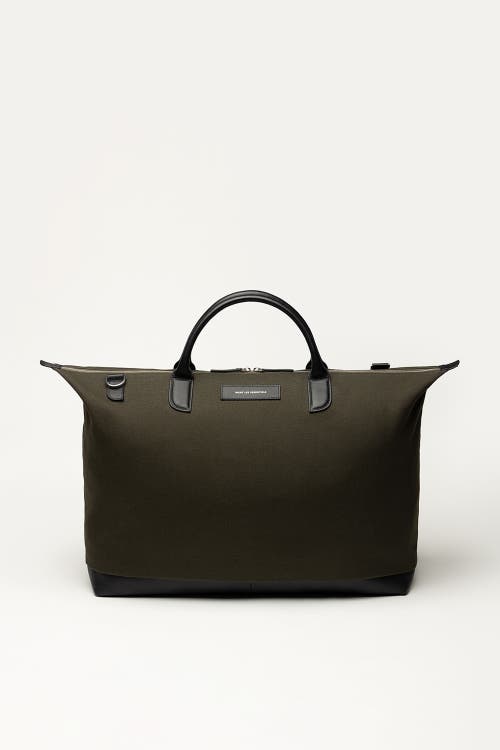 Shop Want Les Essentiels De La Vie Want Les Essentiels Hartsfield Organic Cotton Canvas Weekender Bag In Green