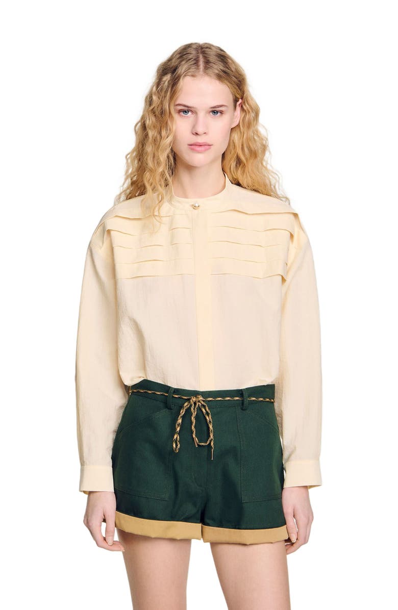 SANDRO Jewellery detail shirt, Alternate, color, 