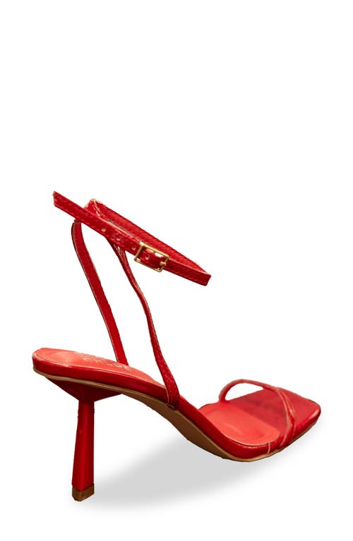 Chase & Chloe Chase And Chloe Richie Ankle Strap Sandal In Red
