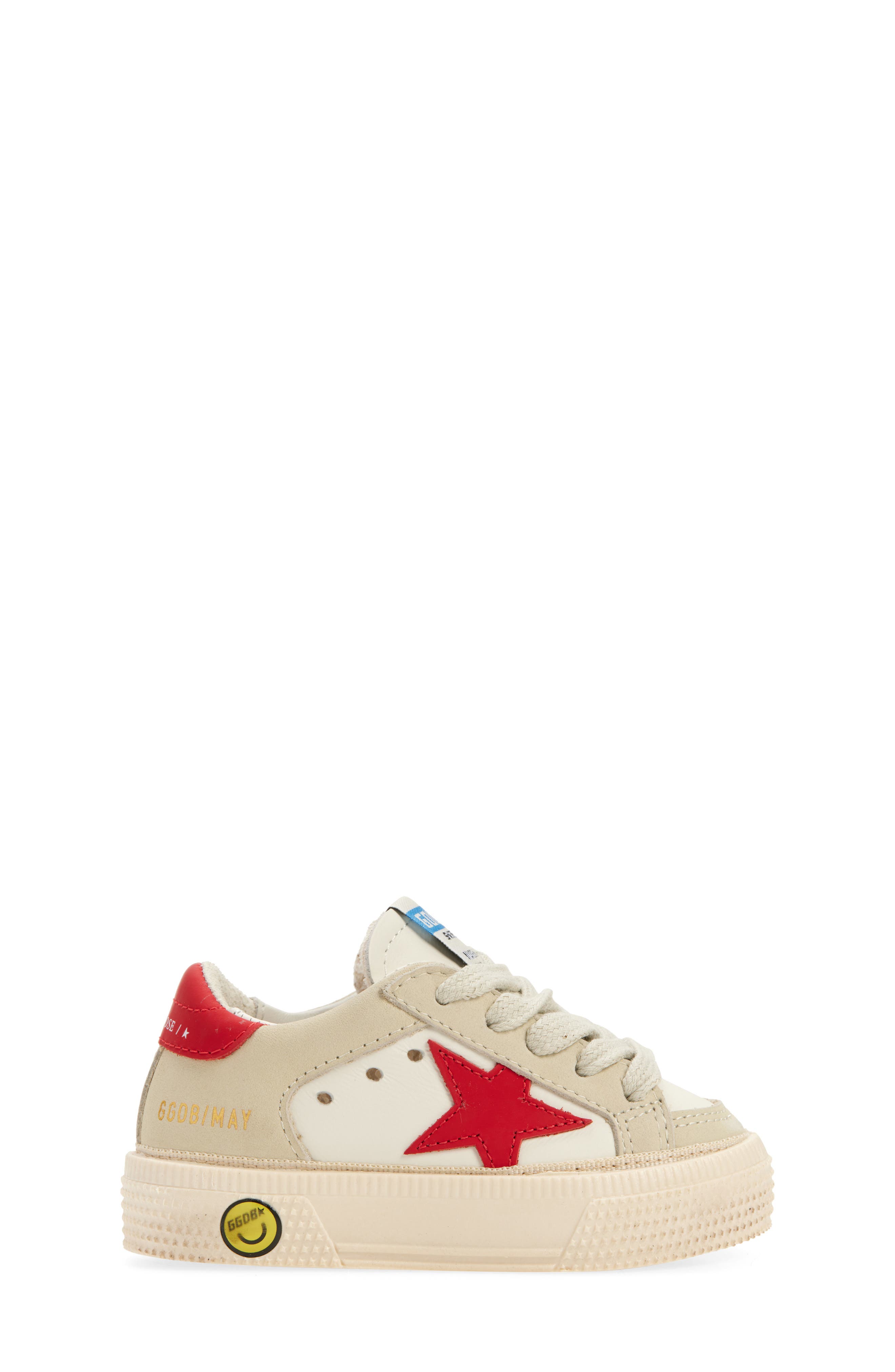 Golden Goose Kids' May School Leather Sneaker, Alternate, color, 