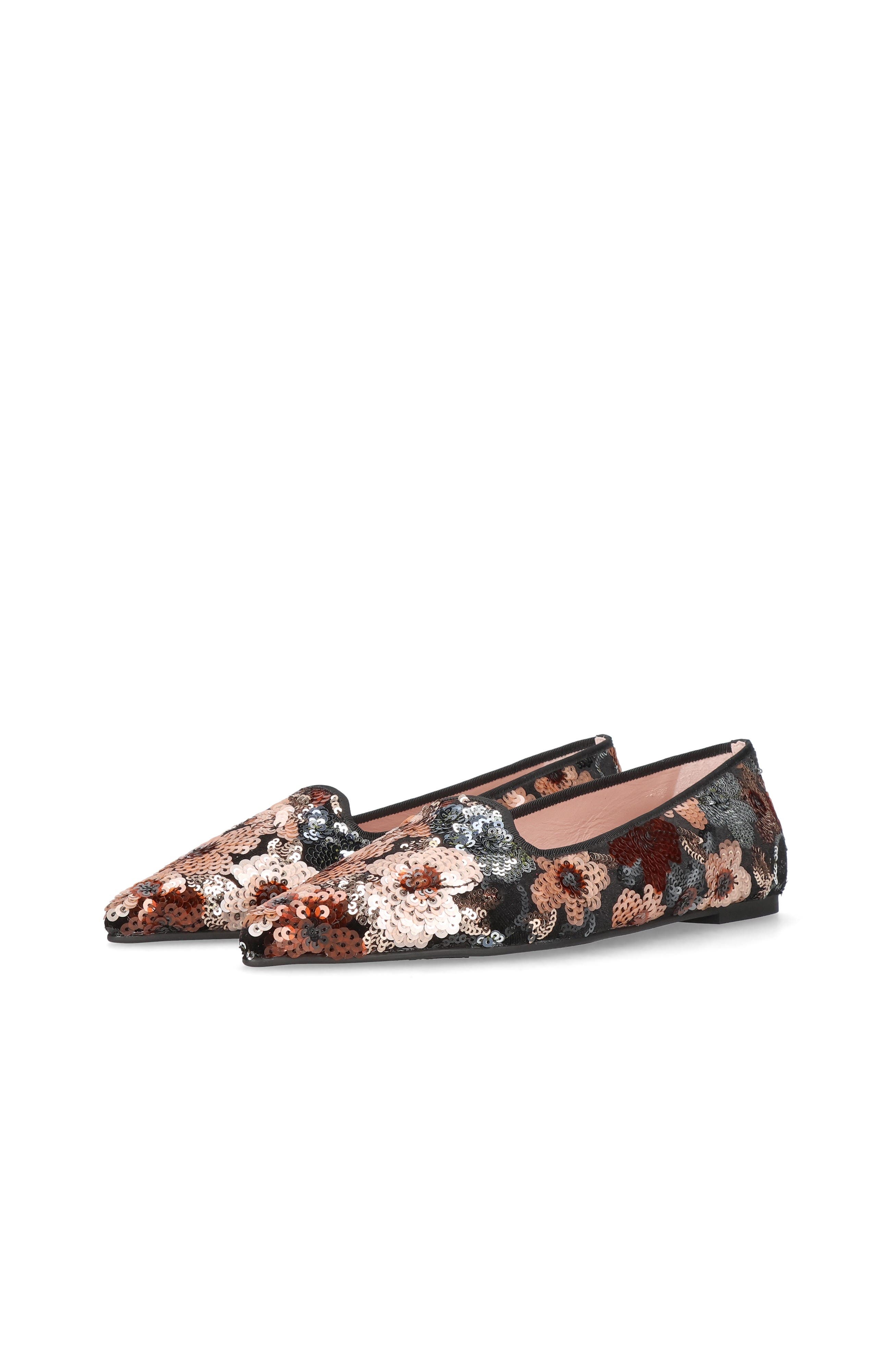 Pretty Ballerinas Pointed Toe Sequinned Loafer, Alternate, color, Pink