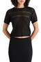 Open Stitch Short Sleeve Sweater