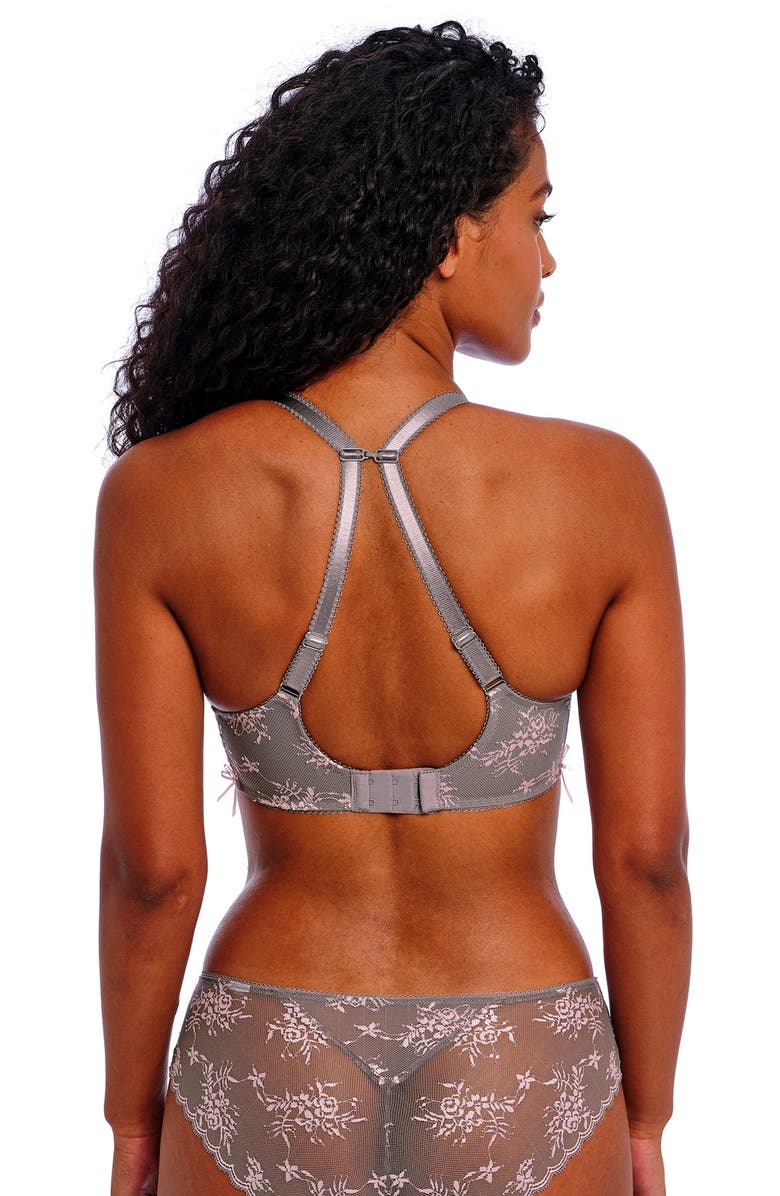 Freya Offbeat Decadence Underwire Side Support Bra, Alternate, color, Grey / Pink