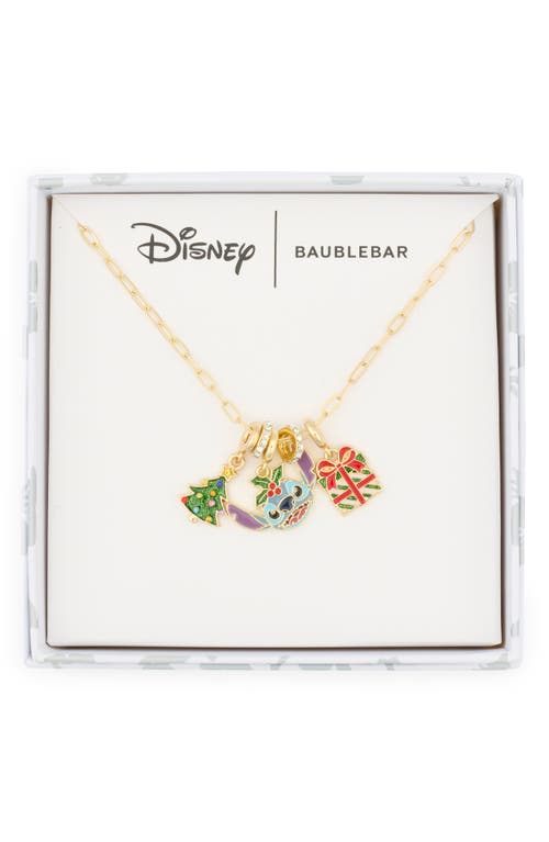Baublebar X Disney® Stitch Holiday Charm Necklace In Gold