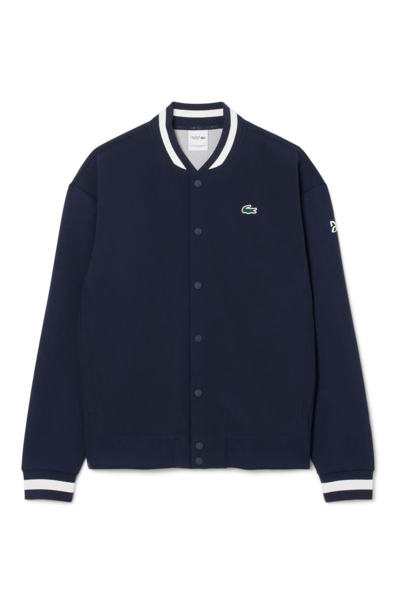 x Novak Djokovic Water Repellent Bomber Jacket, Alternate, color, NAVY BLUE/ FLOUR