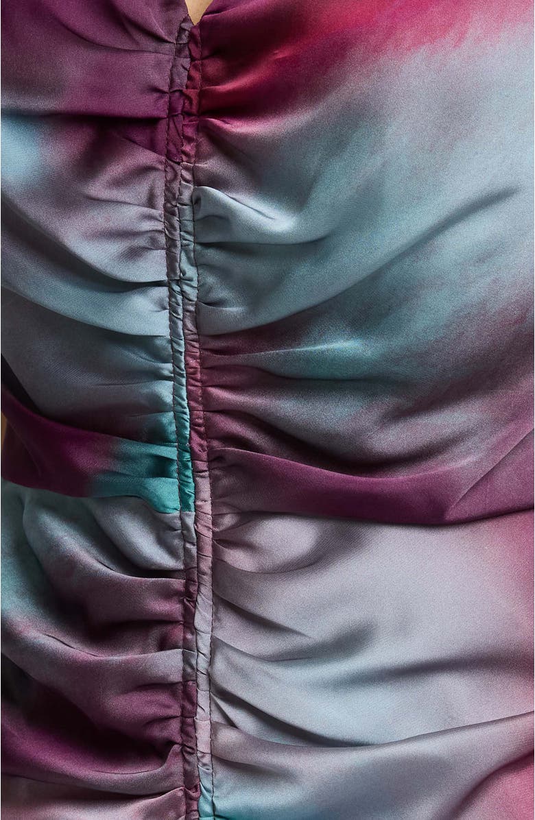 Santorelli EDEN Sleeveless Midi Dress in Ombre Matte Charmeuse, Alternate, color, Cherry Cola