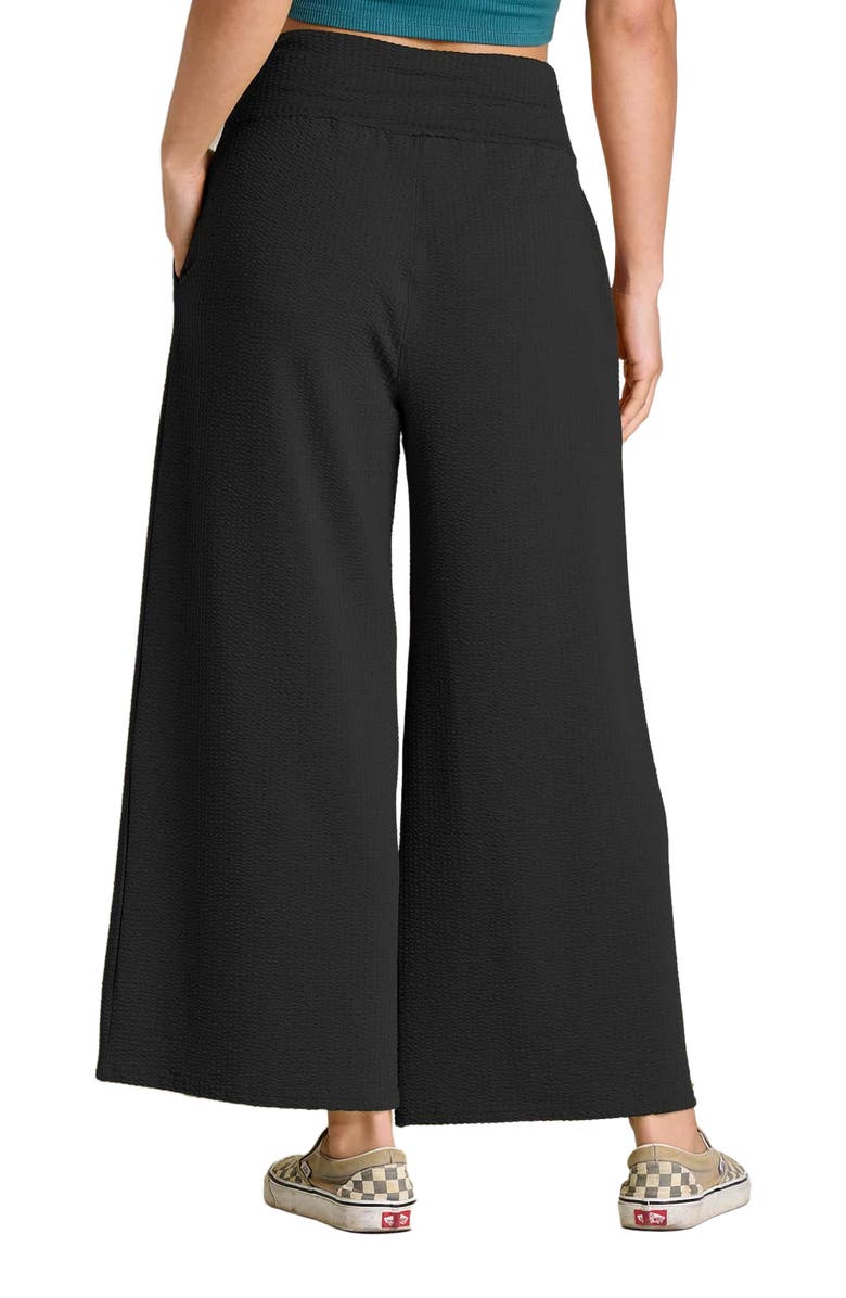 Toad & Co Chaka Wide Leg Crop Pant, Alternate, color, Black Texture