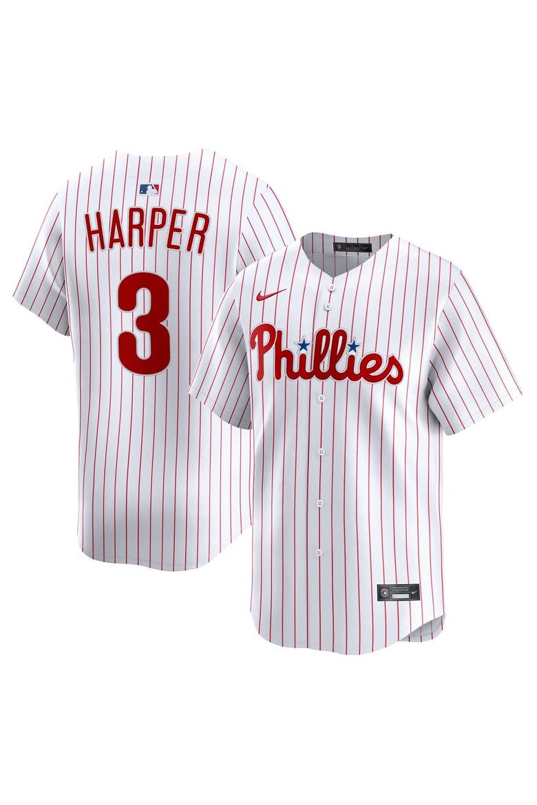 Men's Nike Bryce Harper White Philadelphia Phillies Home Limited Player Jersey, Main, color, White