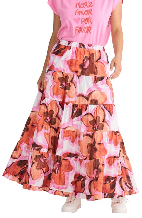 Wonderland Floral Maxi Skirt