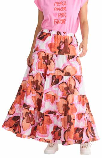 Brave+True Wonderland Floral Maxi Skirt