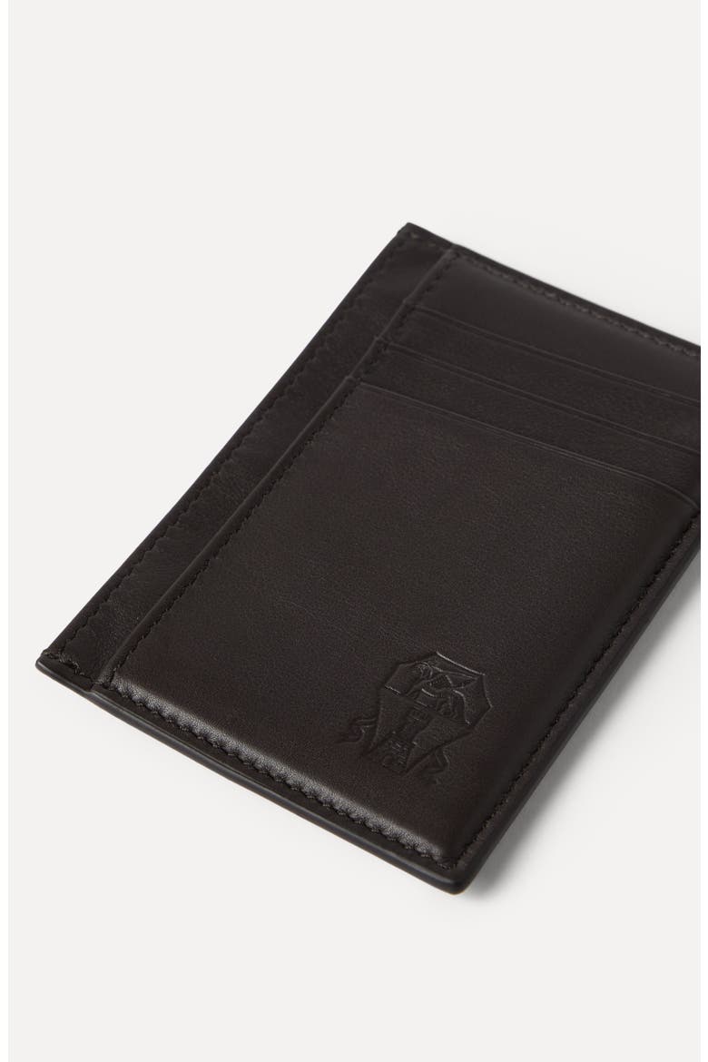 Calfskin card case, Alternate, color, Dark Brown