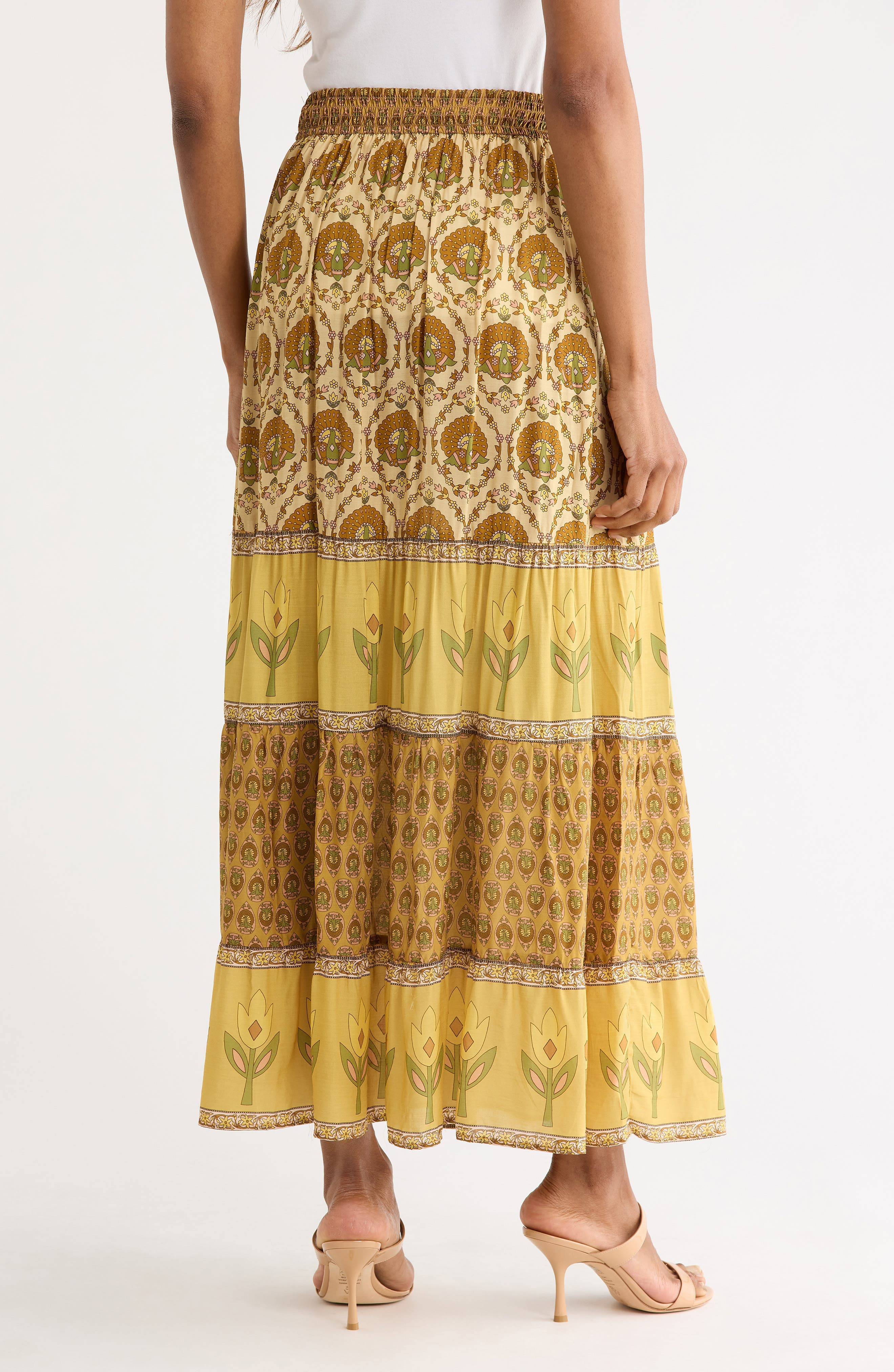 Printed Tiered Maxi Skirt - image 2