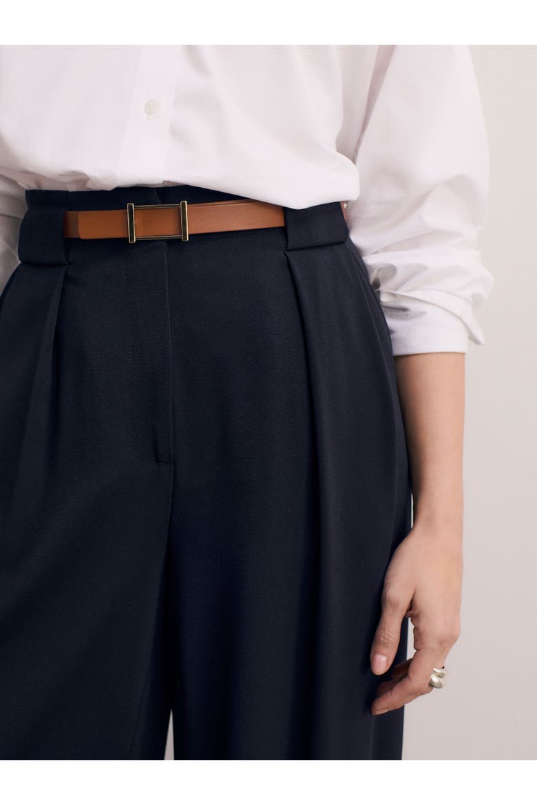 Clever Crepe Lyon Palazzo Trousers, Alternate, color, Navy