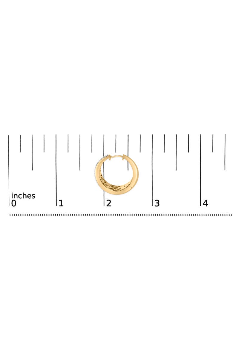 Gold Vermeil Diamond Accent Bold Hoop Earring, Alternate, color, Silver