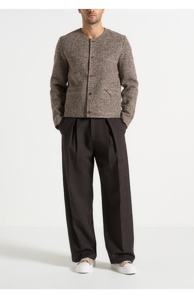 Manière De Voir Melvin Textured Jacket, Alternate, color, Brown
