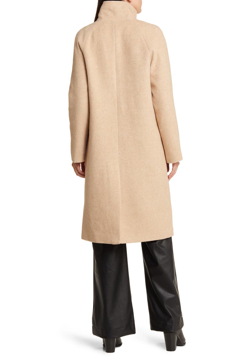 Single Breasted Wool Blend Coat, Alternate, color, CAMEL