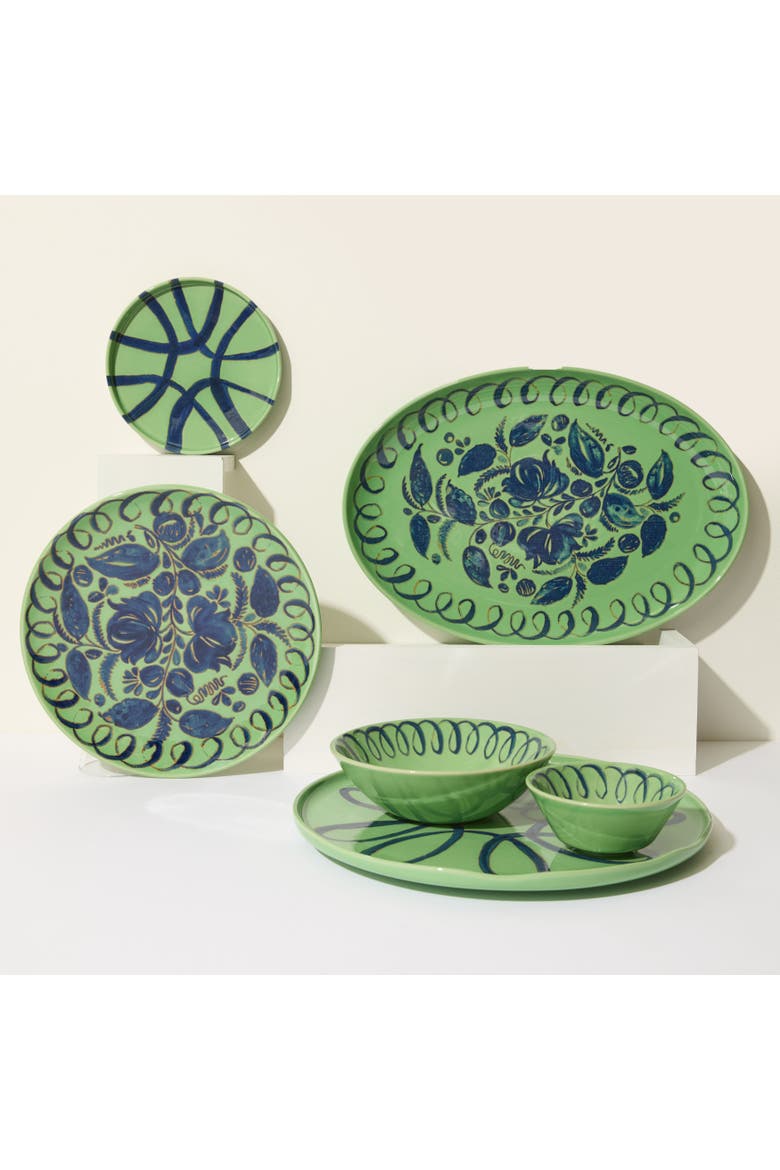 Amalfi Service Charger Plate, Alternate, color, Green 12.6"