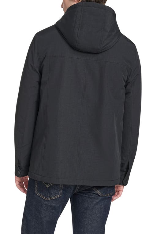 Cole Haan Signature Hooded Waterproof Field Jacket In Black