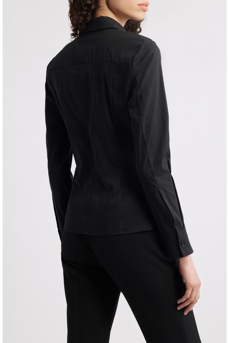 Bashinah Cotton Blend Blouse, Alternate, color, BLACK