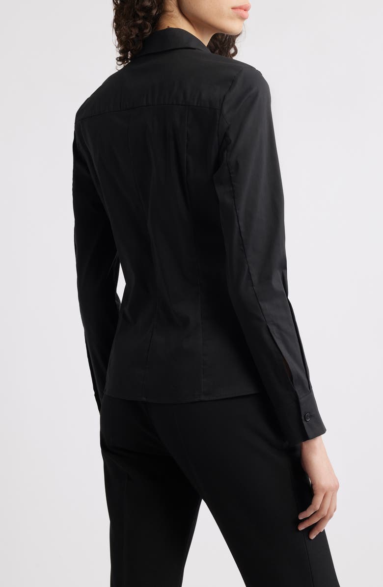 BOSS Bashinah Cotton Blend Blouse, Alternate, color, Black