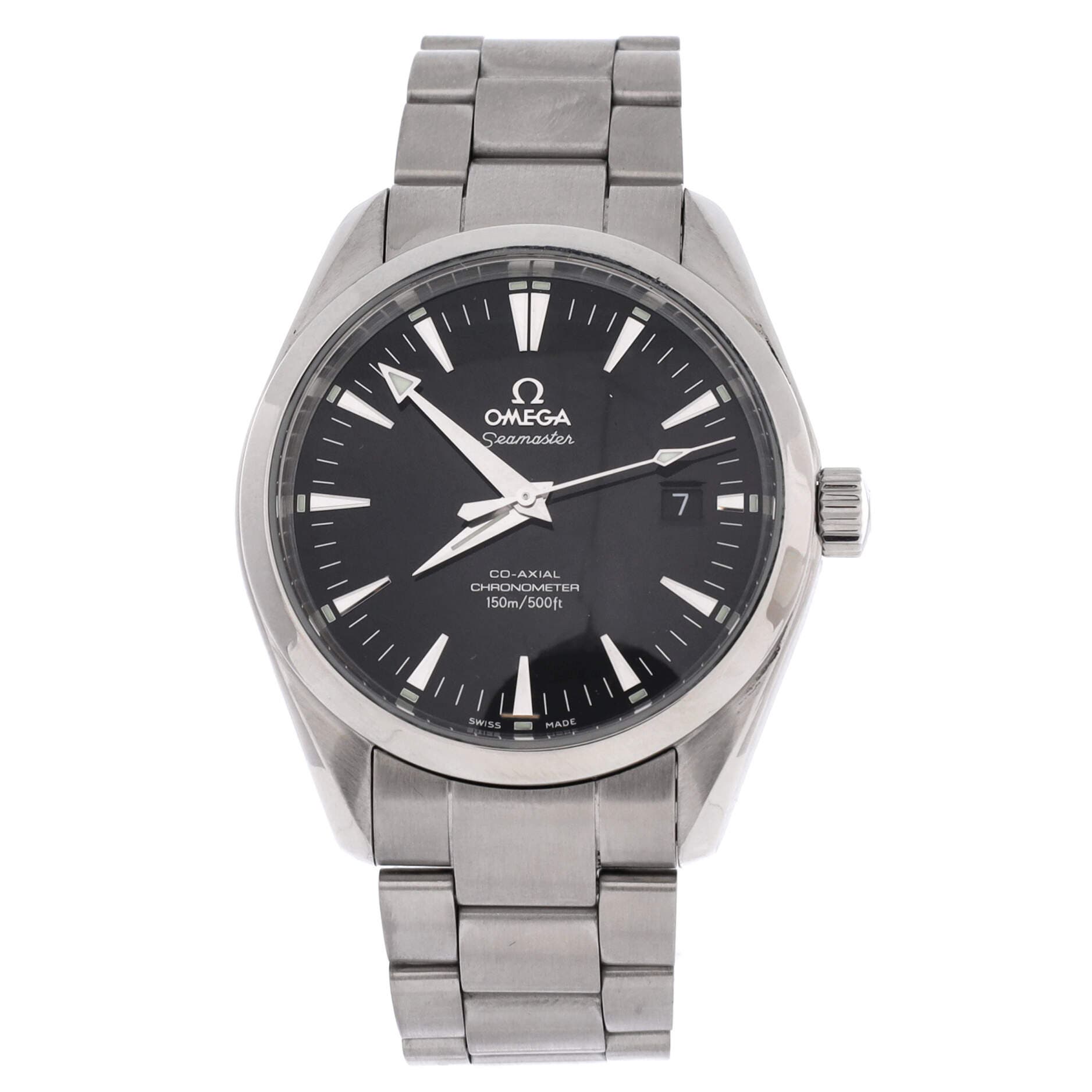 Seamaster Aqua Terra 150M Co-Axial Chronometer Automatic Watch Stainless Steel 39, Main, color, Metallic Silver