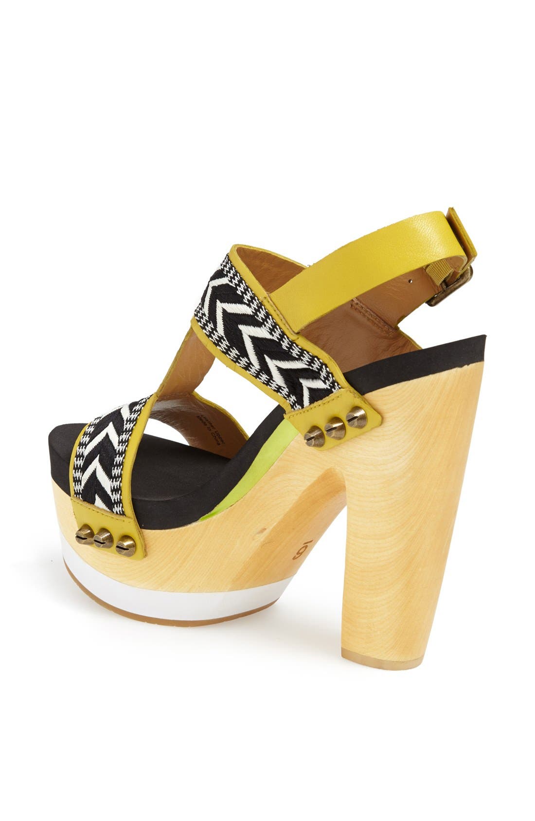 'Risky' Platform Sandal, Alternate, color, YELLOW MULTI