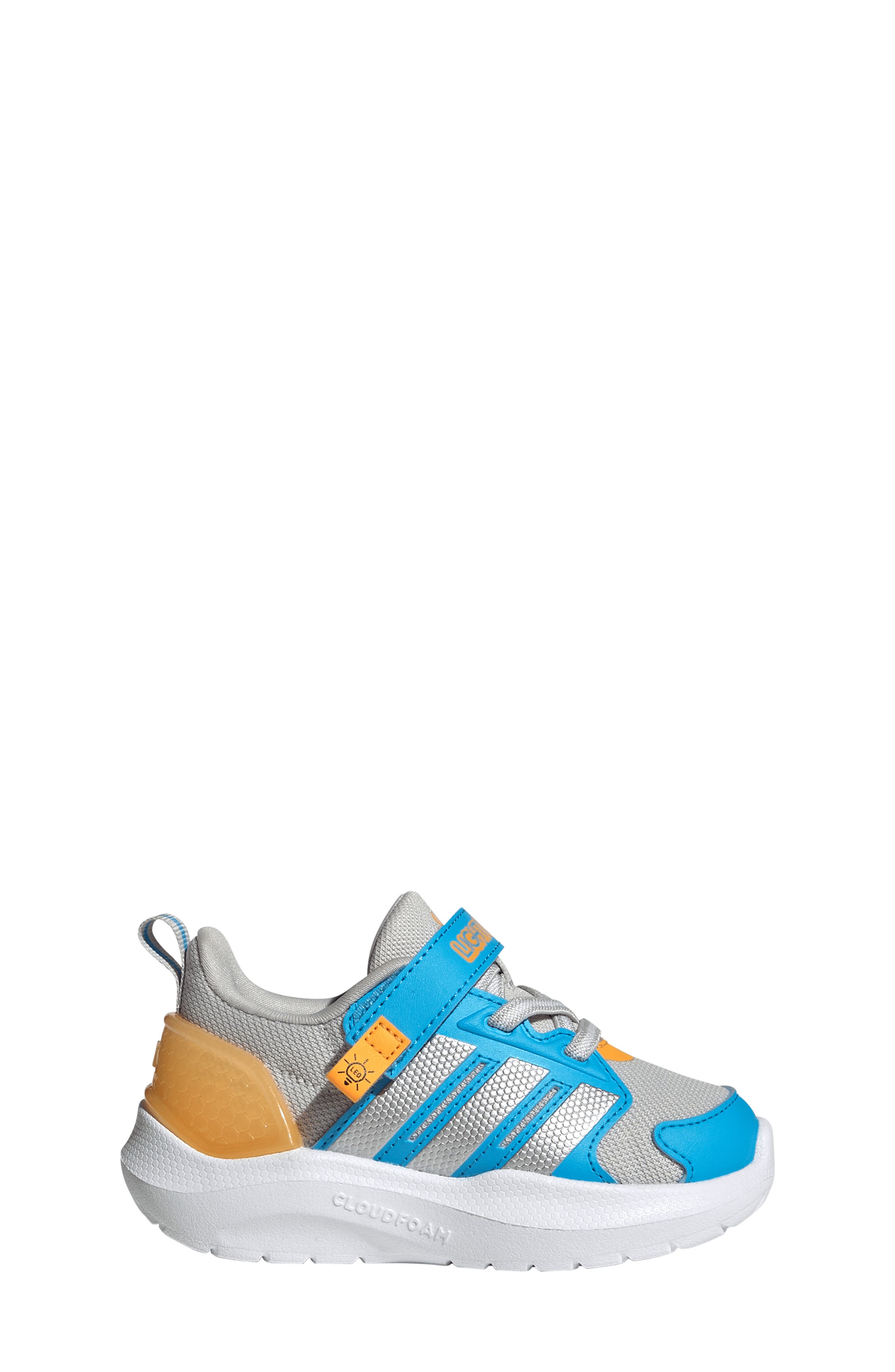 adidas Kids' Lightorama Sneaker, Alternate, color, Grey / Matte Silver/ Aqua