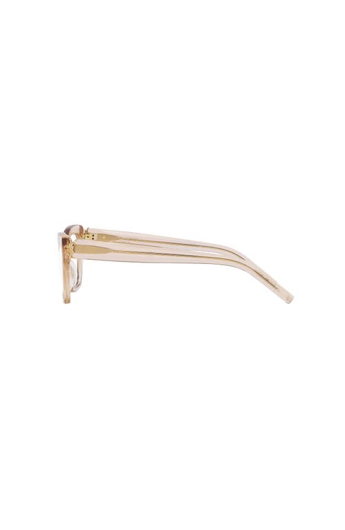 Saint Laurent 53mm Rectangle Optical Glasses In Gold