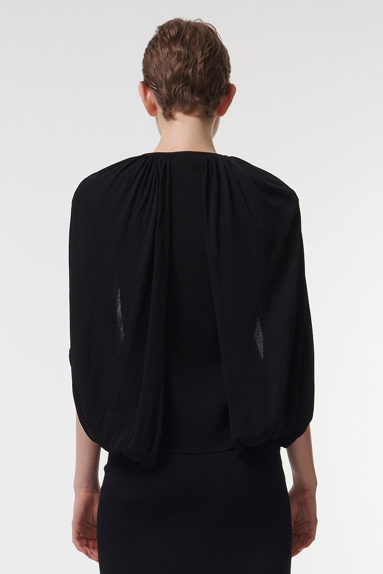 Double-Hoop Knitted Top, Alternate, color, Black