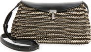 TOTEME T-Lock Top Handle Woven Leather Clutch