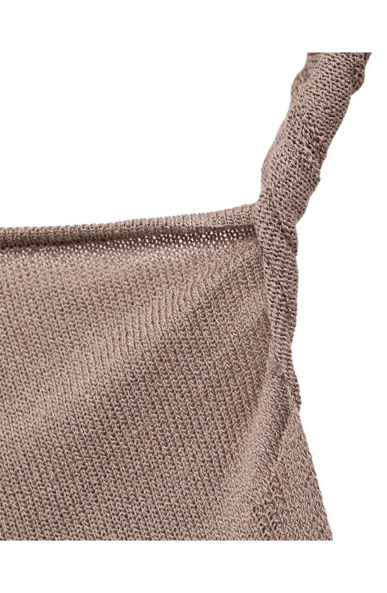 MANGO Asymmetric Ruched Sleeveless Top, Alternate, color, Sand