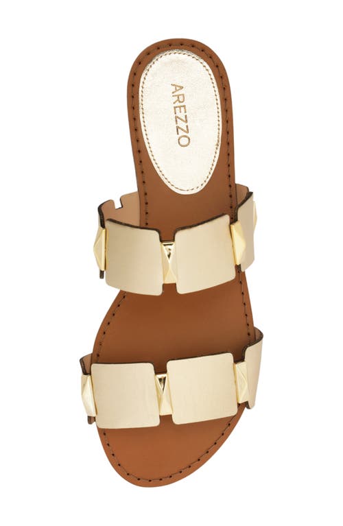 Arezzo Lyra Slide Sandal In Silver