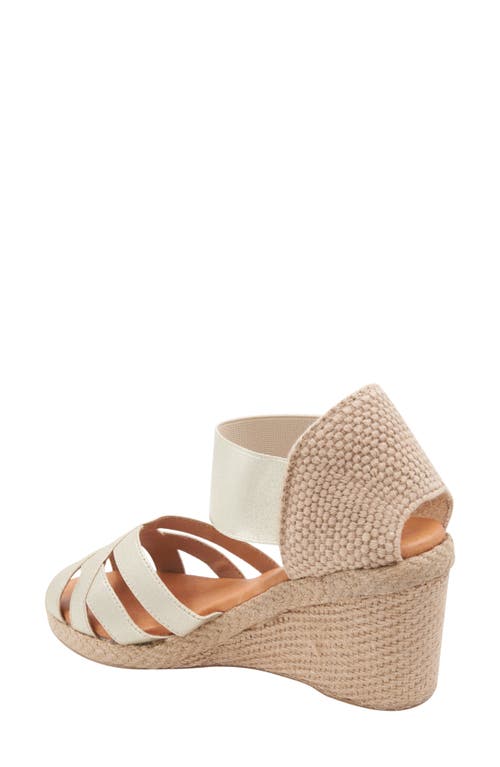 Andre Assous Women's Adin Jute Wedge Sandals In White