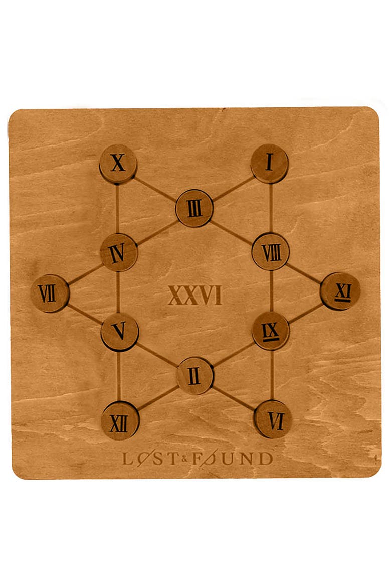 Roman Numeral 3D Wooden Brainteaser Puzzle, Alternate, color, Multicolored