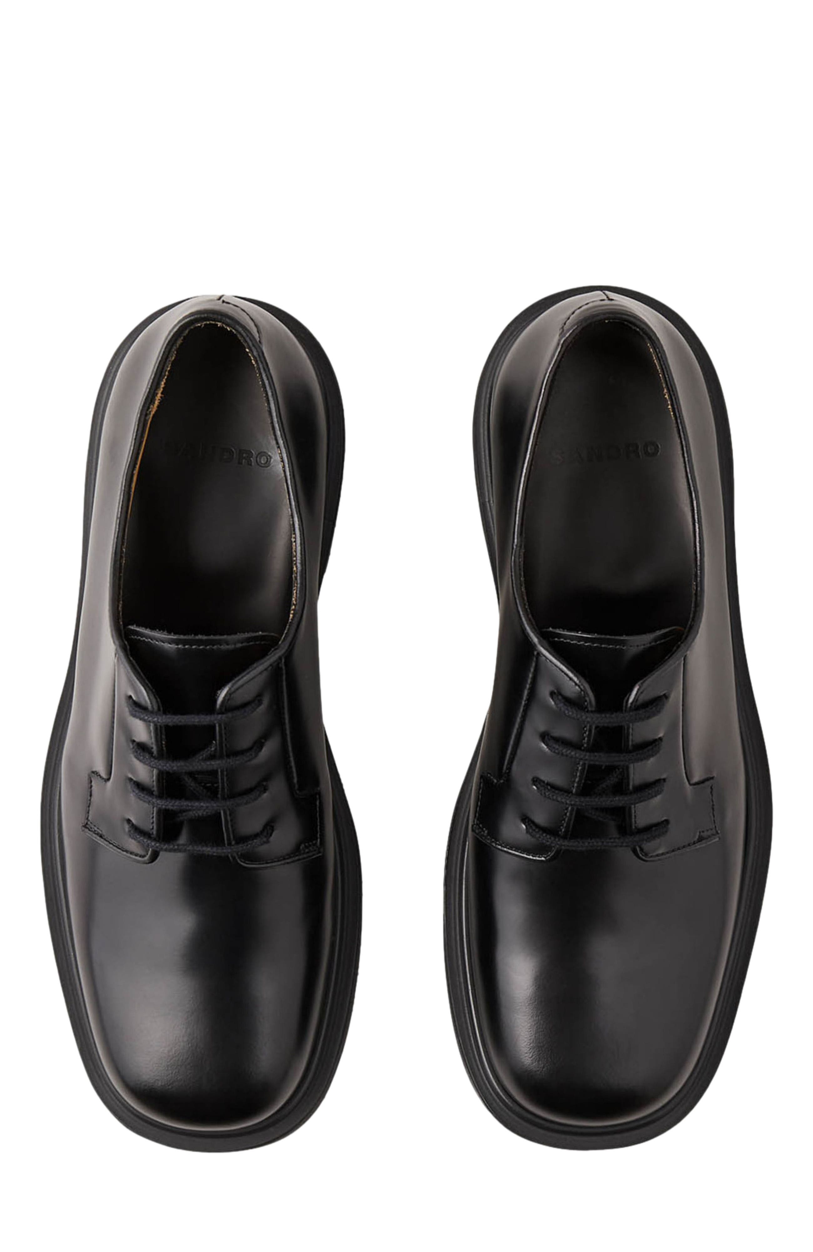 SANDRO Patent leather dress shoes, Alternate, color, 